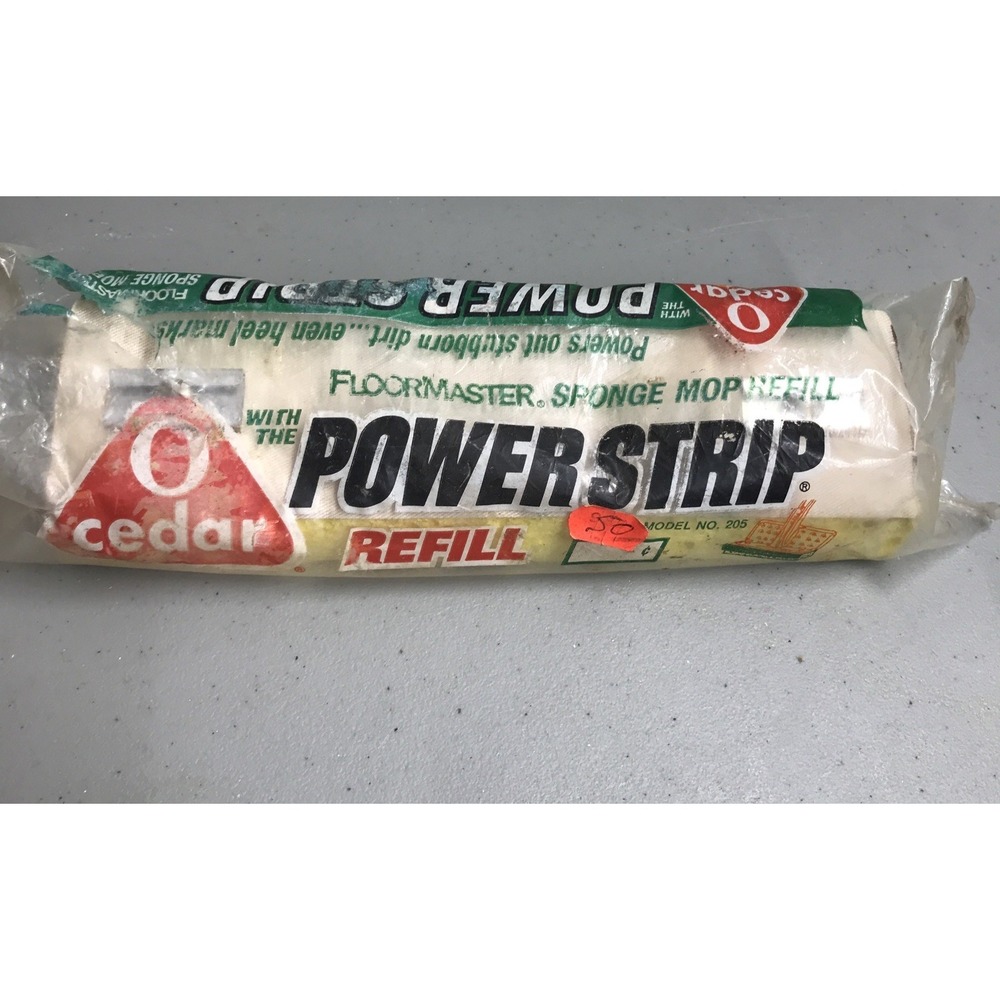 O Cedar Power Strip Sponge Mop Refill Cellulose Item #205 NOS 1971 Drackett